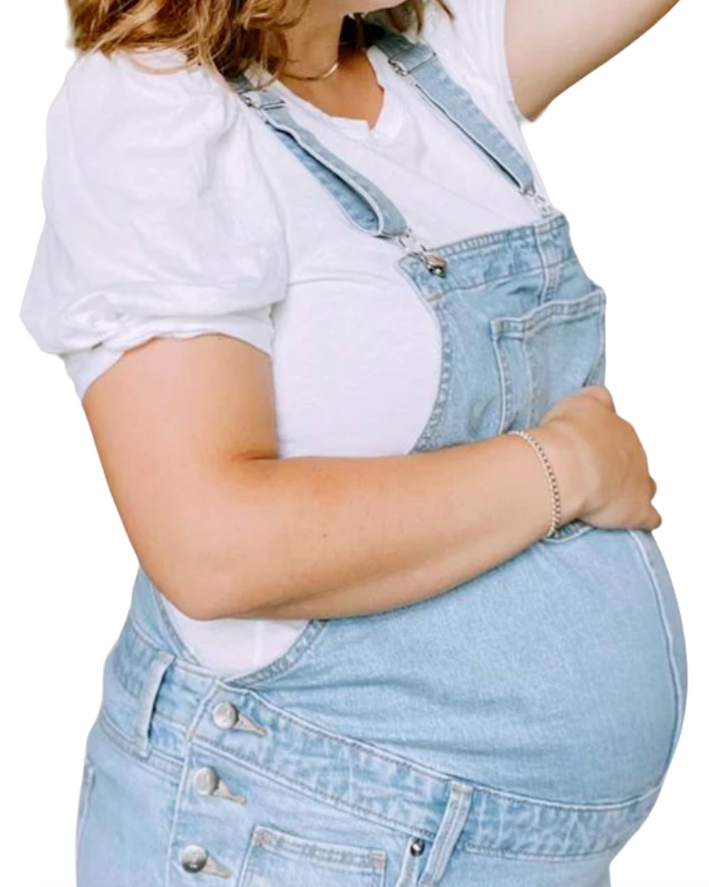 ISABEL MATERNITY DENIM OVERALLS JEANS SHORTALLS DESTRUCTION FRAYED HEM SHORTS 4